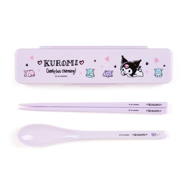 Sanrio Chopsticks and Spoon Set Kuromi