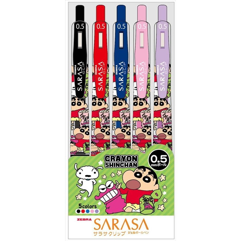 T’s Factory Color Ballpoint Pen Set of 5 Crayon Shin-chan Sarasa 0.5mm