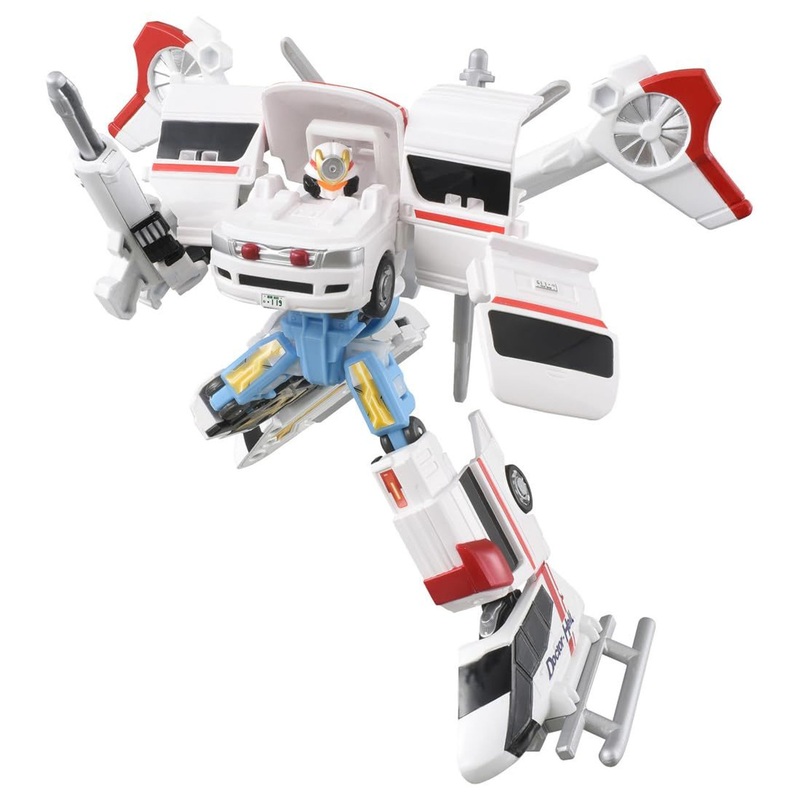 Takara Tomy Tomica Jobraver TJBDX Unite Medibraver Ambulance & Doctor Helicopter Combination Set