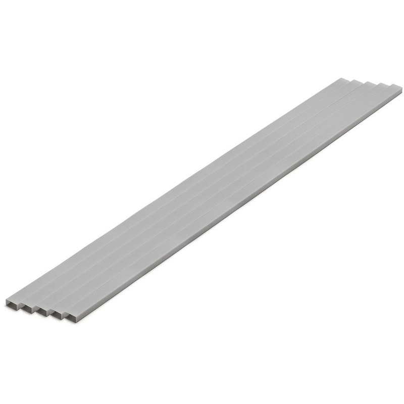 Wave Pla=Materials [Gray] Rectangular Pipe 4 x 8 mm 5pcs