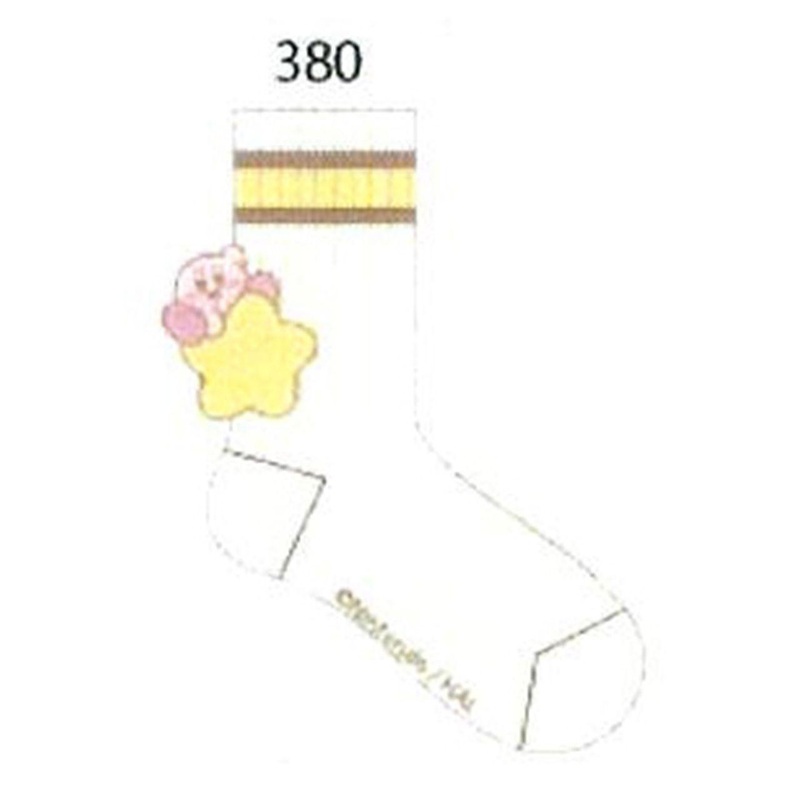 Kirby Crew Socks White Kirby Star
