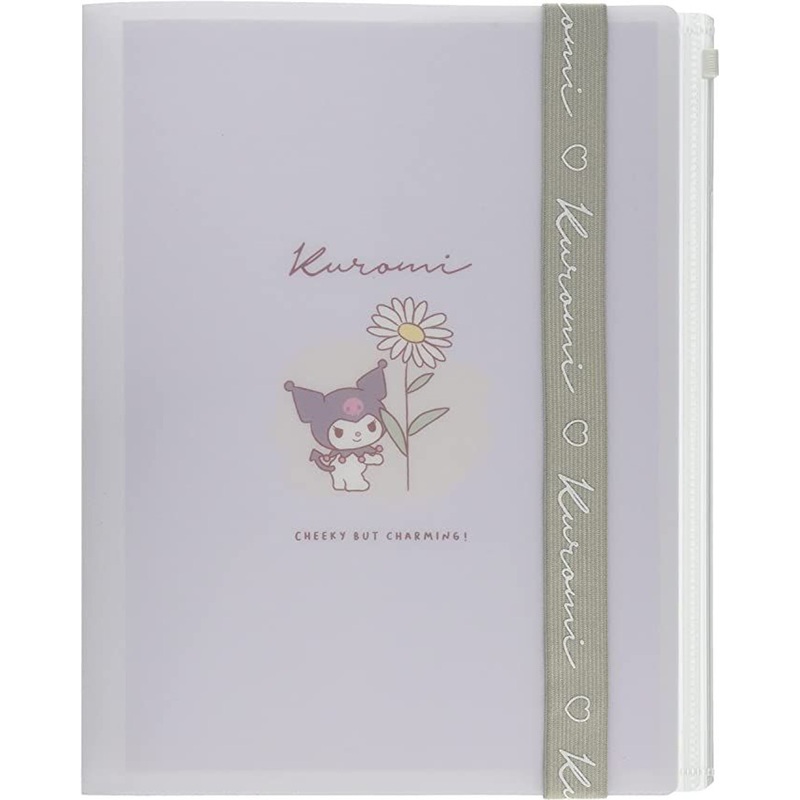 T’s Factory Sanrio Logo Belt Attached 6 Piece Clear File Folder Kuromi