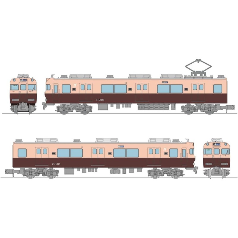 Tomytec Nagoya Railroad (Meitetsu) Series 6000 (Reprint Painting/6010 Configuration) 2 Cars Set (N scale)