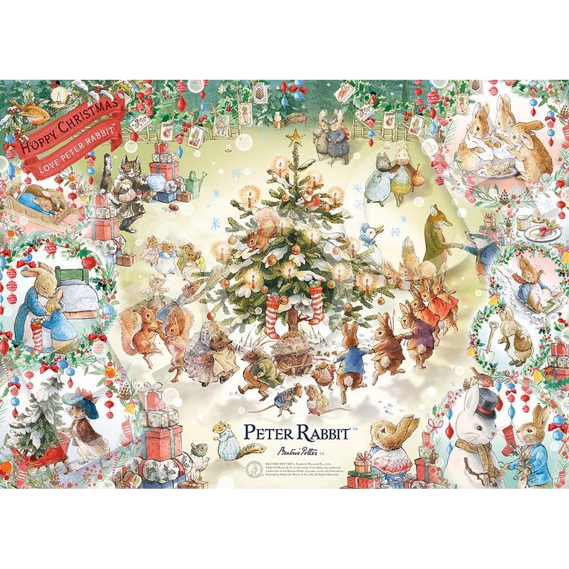 Epoch 06-514s Jigsaw Puzzle Peter Rabbit Hoppy Christmas (500 Pieces)