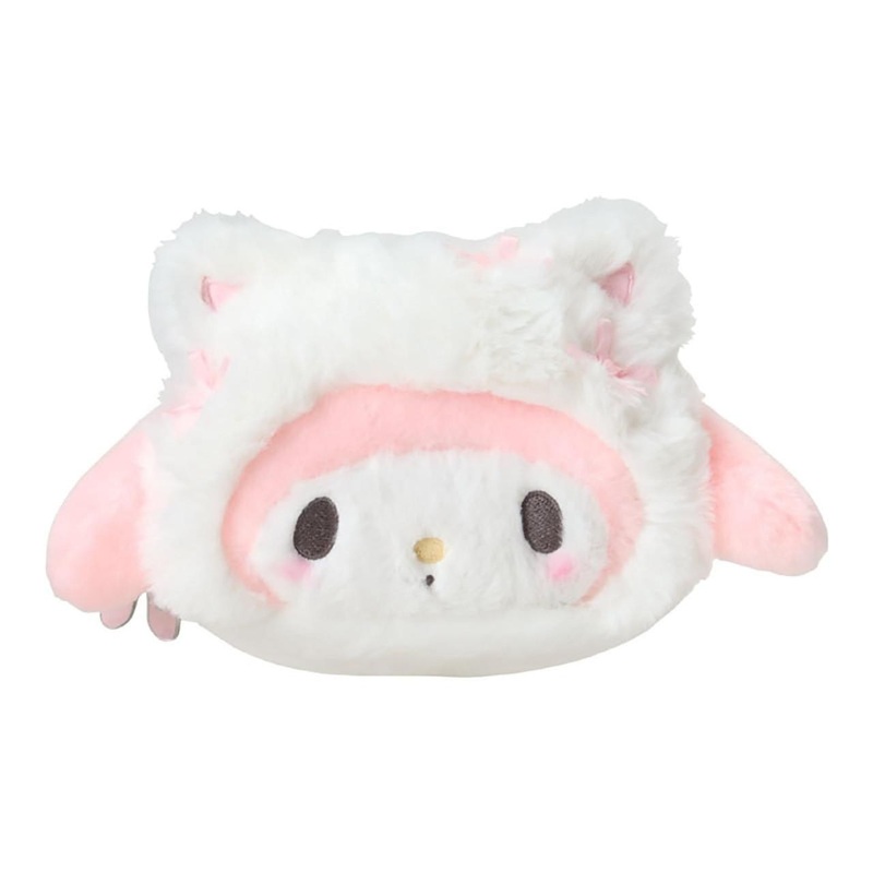 Sanrio My Melody Face-Shaped Pouch (White Cat Ballerina) 415260
