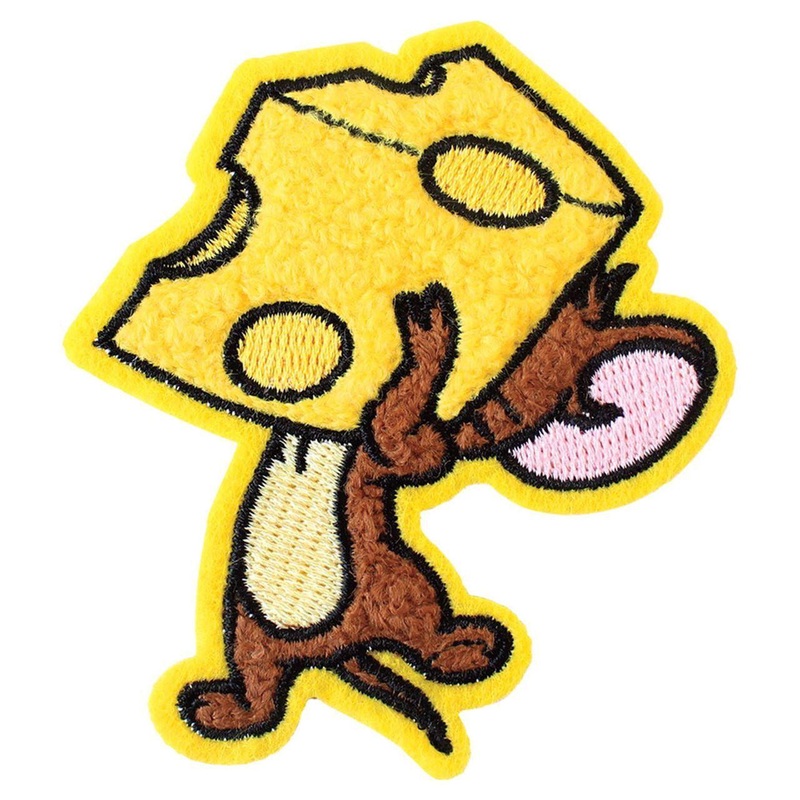 T’s Factory Tom And Jerry Moko Moko Embroidery Sticker Cheese / Jerry
