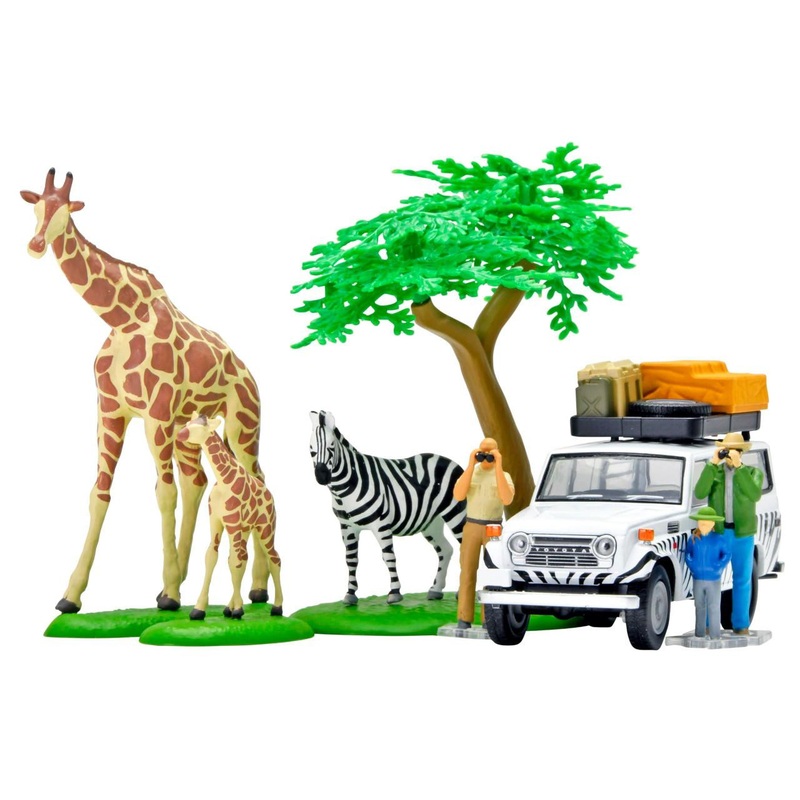 Takara Tomy Kaiyodo x Tomica Limited Vintage GeoColle64 #Car Snap 28a Safari 1 (Toyota Land Cruiser FJ56V Model Included)