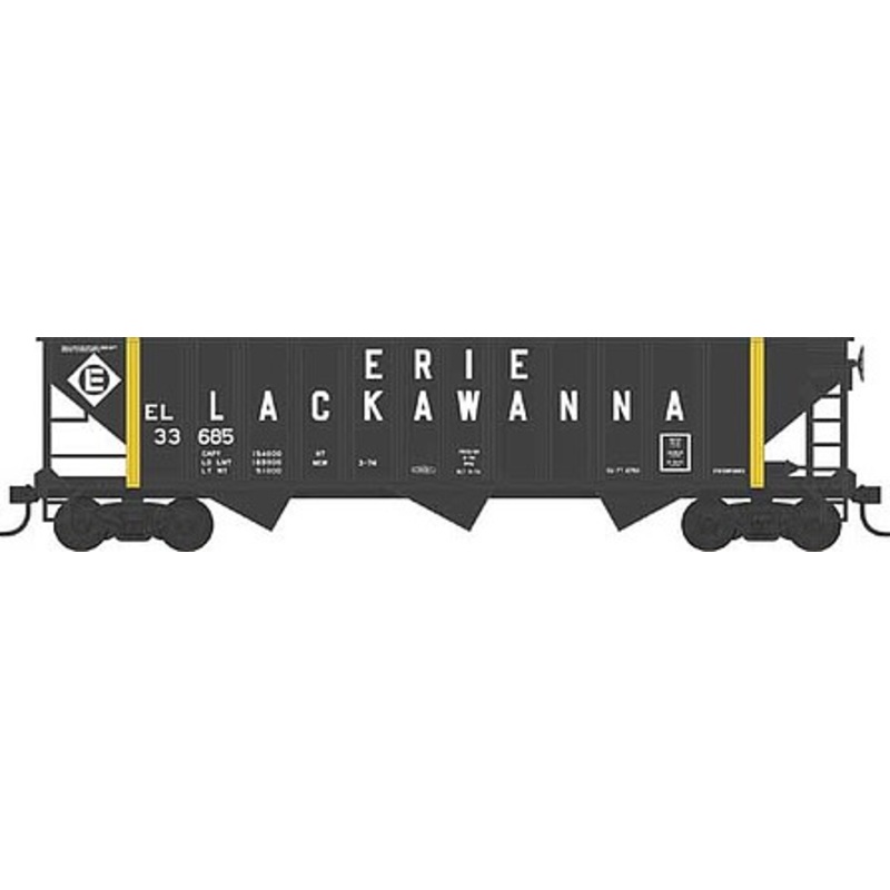 70-Ton 12-Panel 3-Bay Hopper Erie Lackawanna #33676