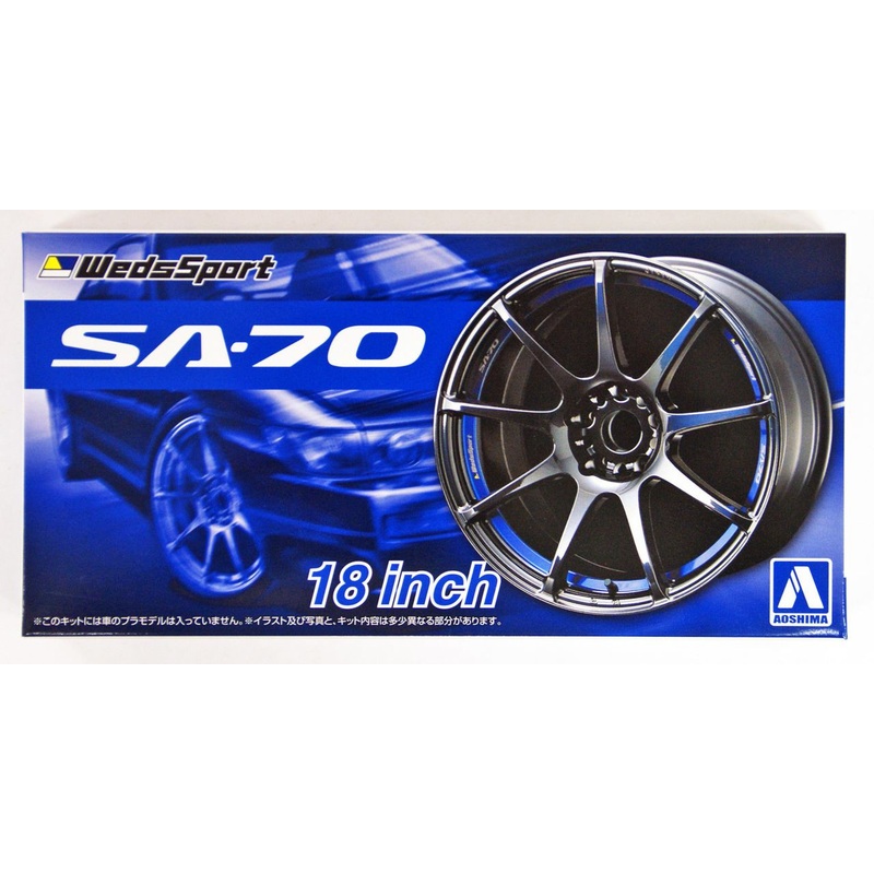 Aoshima Tuned Parts 1/24 Weds Sports SA-70 18inch Tire & Wheel Set