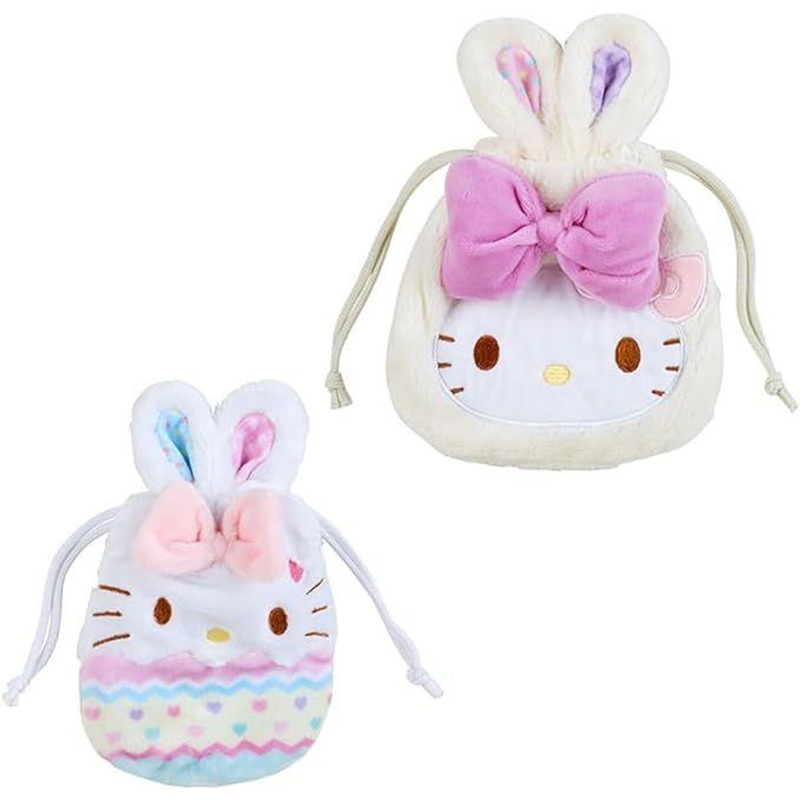 Sanrio Drawstring Bag 2pcs Set – Hello Kitty (Easter Rabbit)
