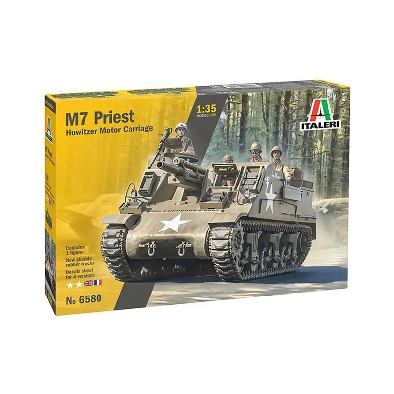 Platz Italeri 1/35 WW.II Allied Forces M7 Priest Self-Propelled Gun Plastic Model