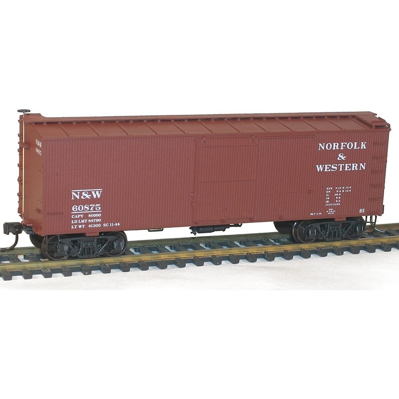 36′ Double Sheathed Wood Boxcar N&W #60875