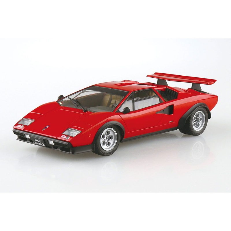 Aoshima The Supercar 1/24 ’75 Wolf Countach Ver.1 Plastic Model