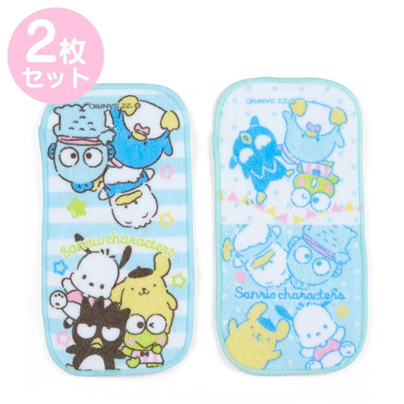 Sanrio Half-Size Mini Hand Towel Set (2 pcs) Characters