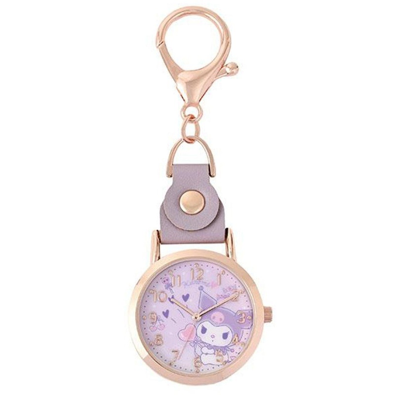 Sanrio Kuromi Keychain Watch / Pocket Watch – Purple