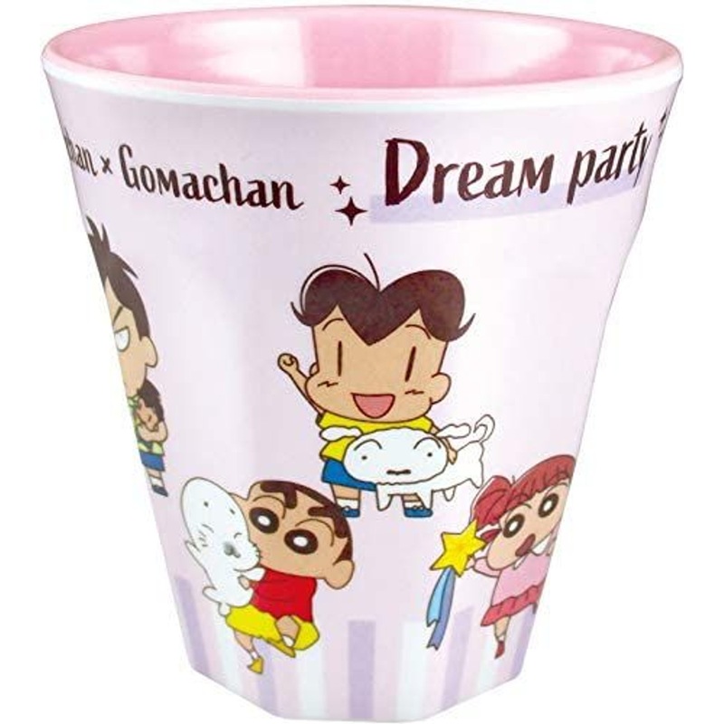 T’s Factory Crayon Shin-chan Melamine Cup Shin-chan x Goma-chan Pink