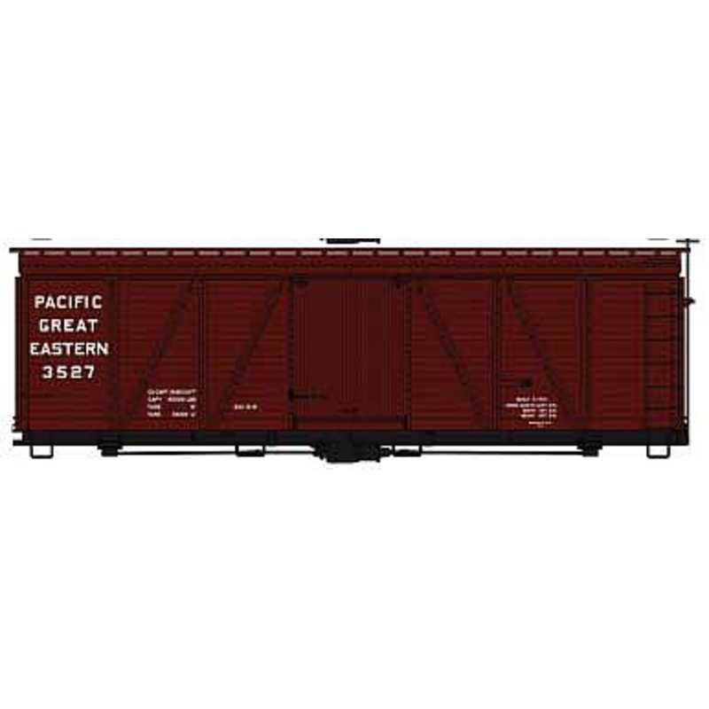 36′ Fowler Wood Boxcar Pacific Great Eastern #3527