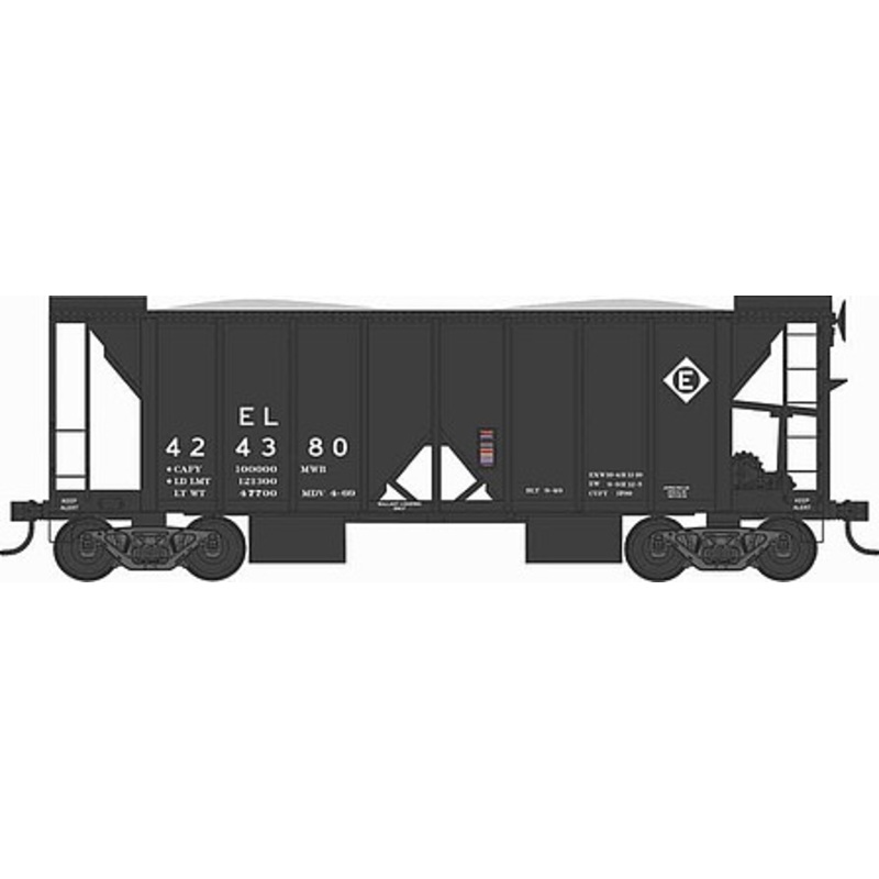 70 ton 2 Bay Ballast Hopper Car Erie #424388