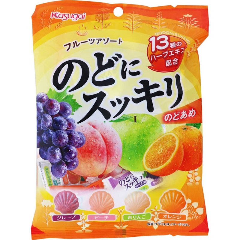 Kasugai Seika Throat Refreshing Fruit Assortment 118G
