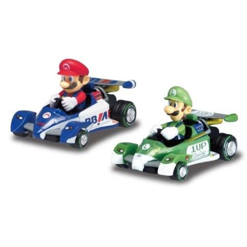 Kyosho Mario Kart Circuit Pullback Racer Set Mario & Luigi