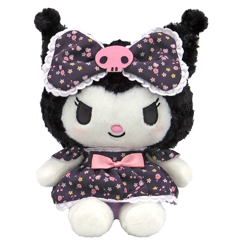 Nakajima Sanrio Plush Toy S Kuromi in Flower Dress