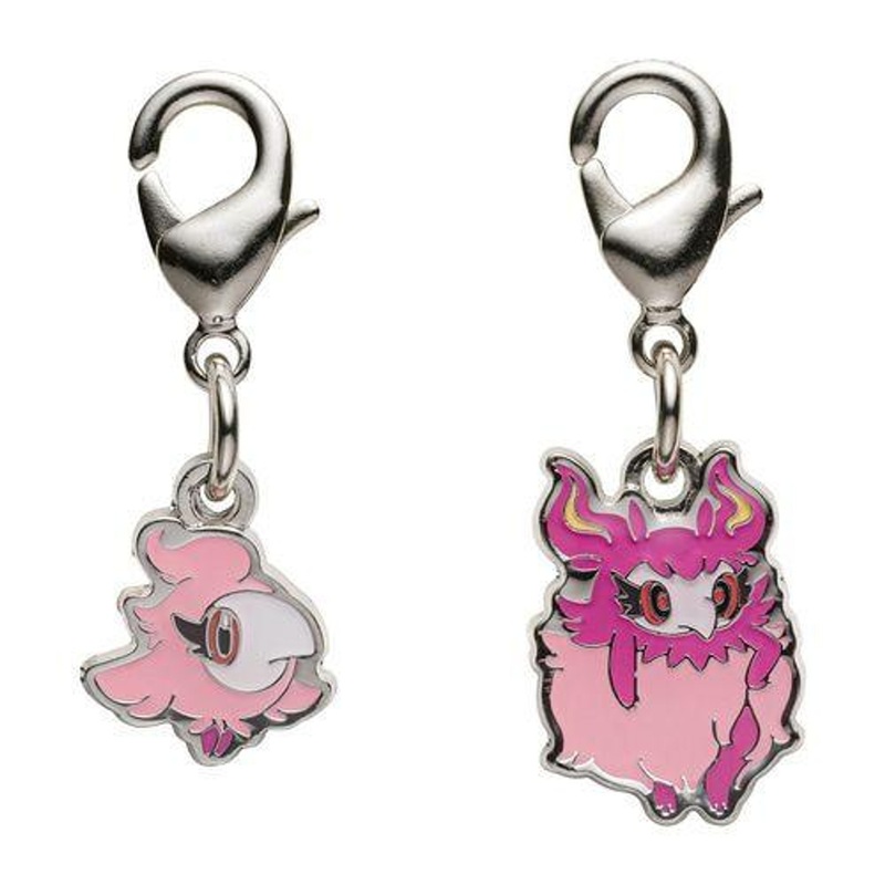 Pokemon Center Original Nationwide Pokedex Metal Charm – Spritzee Aromatisse (682 , 683)