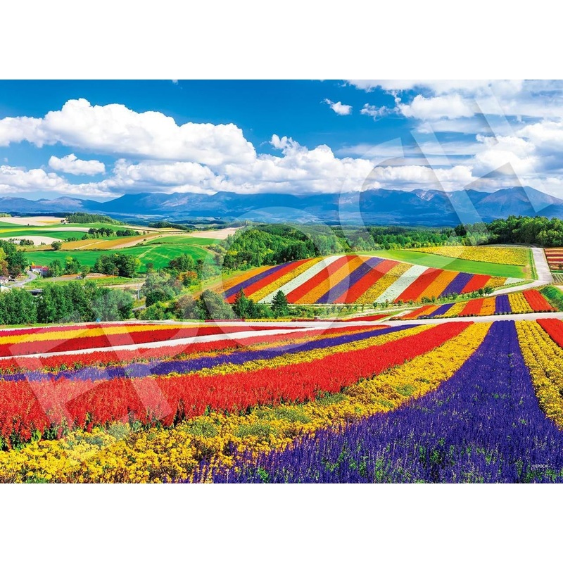 Epoch Jigsaw Puzzle Japan Scenery Iridescent Hill of the Four Seasons – Hokkaido (2000 Super Small Piece)