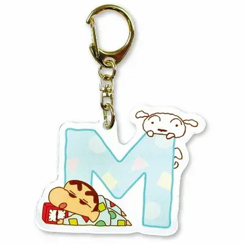 T’s Factory Initial Acrylic Key Chain Crayon Shin-chan Pajama M