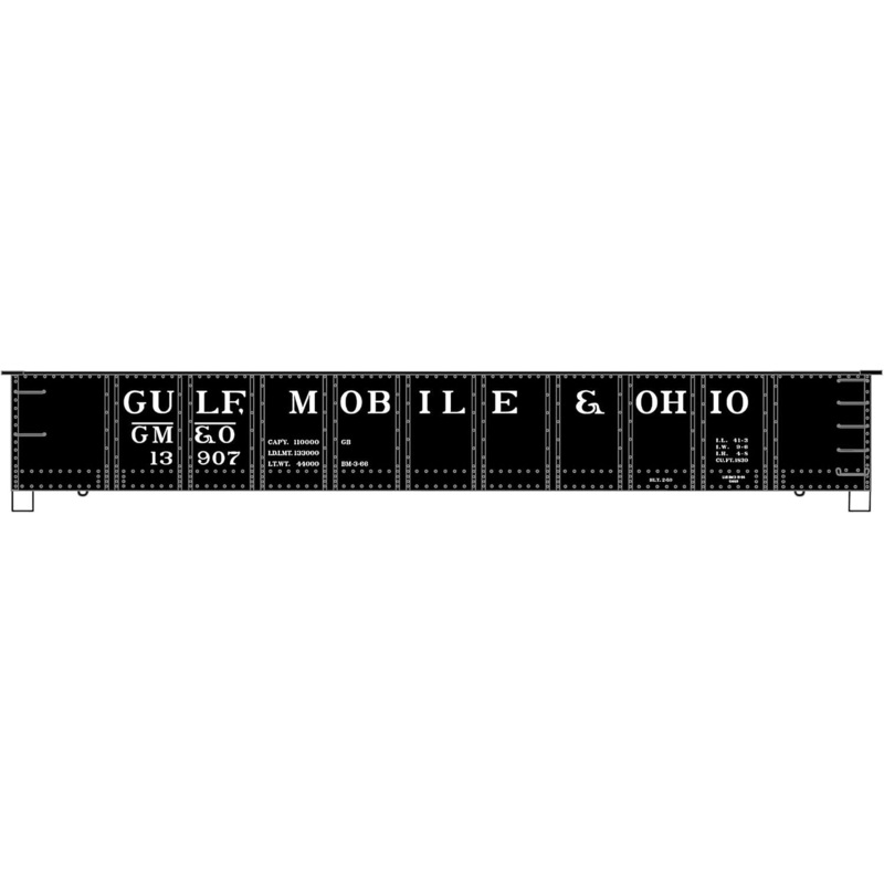 41′ Steel Gondola Kit Gulf Mobile & Ohio #13907