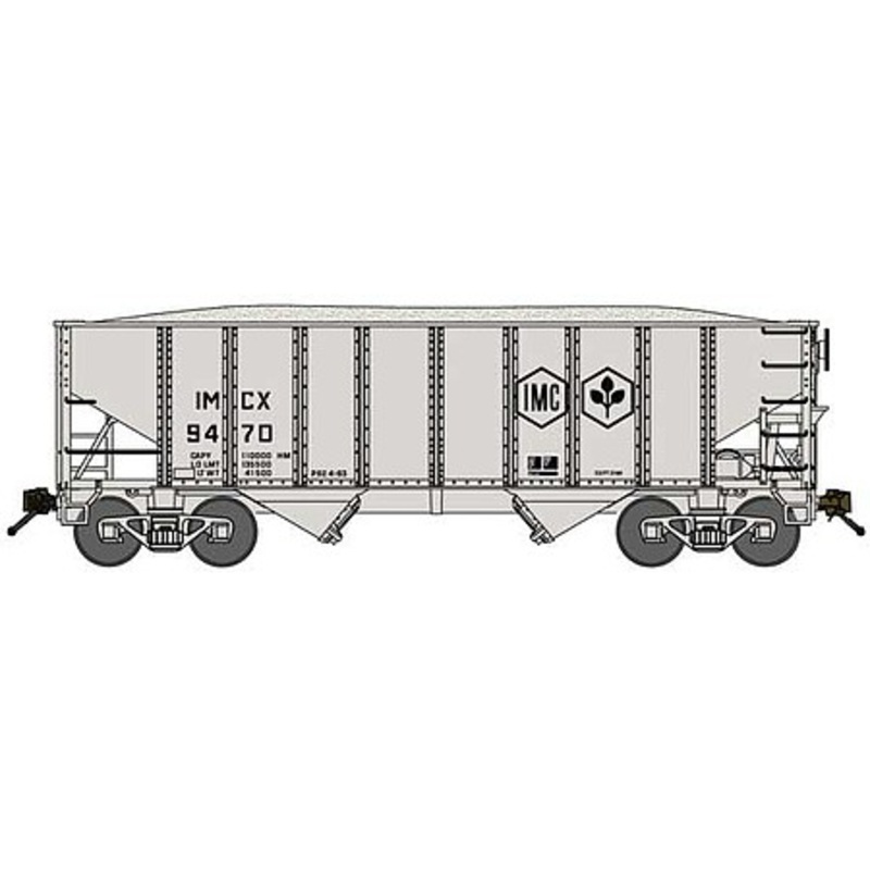 8-Panel 2-Bay Open Hopper Car with load IM&C #9404