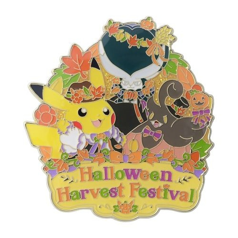 Pokemon Center Original Halloween Harvest Festival Pin Badge