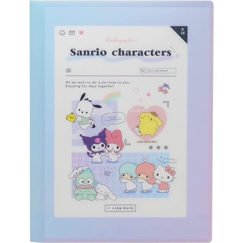 T’s Factory Sanrio Hardcover with 6 Pieces Clear Holder Sanrio Characters