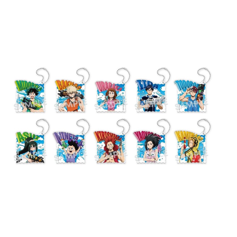 Takara Tomy A.R.T.S My Hero Academia Squirt Gun Acrylic Keychain Collection 10Pcs Box