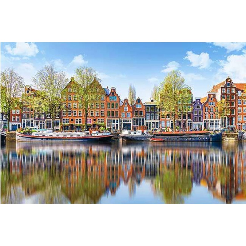 Appleone 1000-877 Jigsaw Puzzle Canals and the Traditional City of Amsterdam (1000 Pieces)