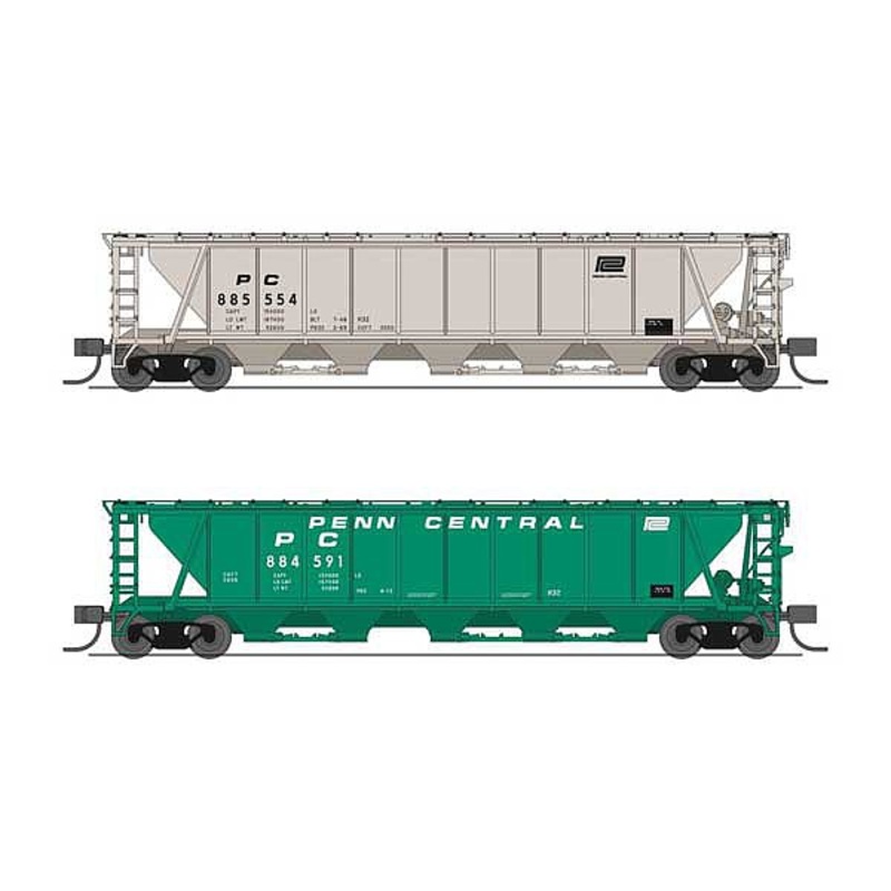 H32 Covered Hopper Penn Central variety pack