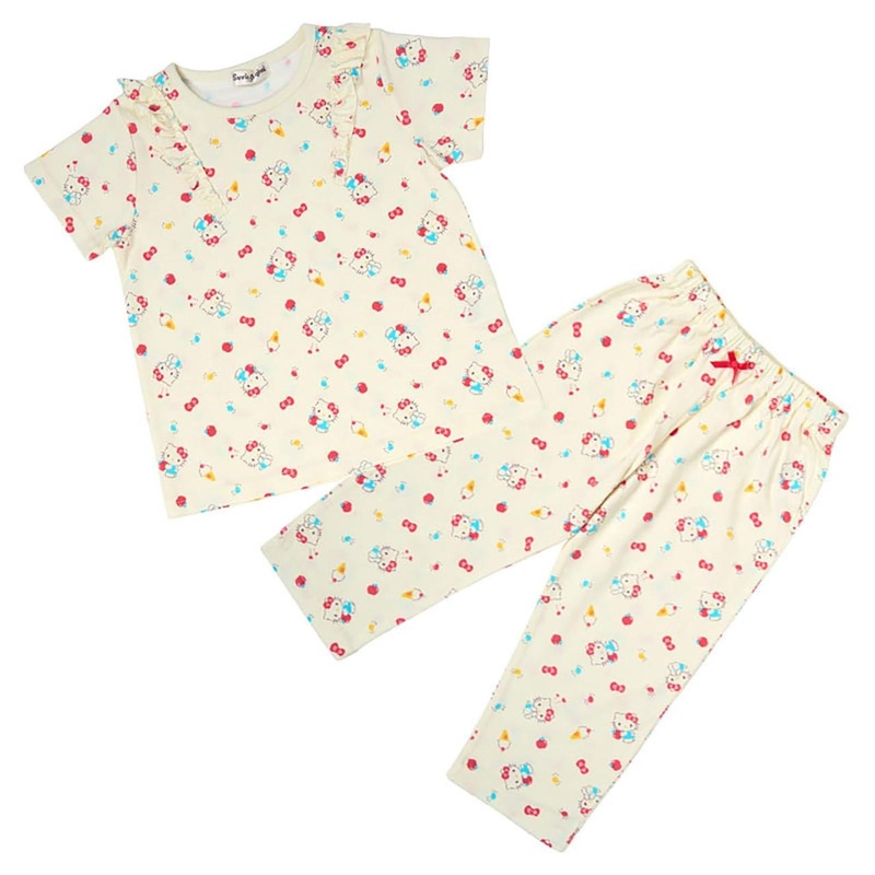 Sanrio Hello Kitty Kids Short Sleeve Pajamas (Kid’s Height Size 130cm)
