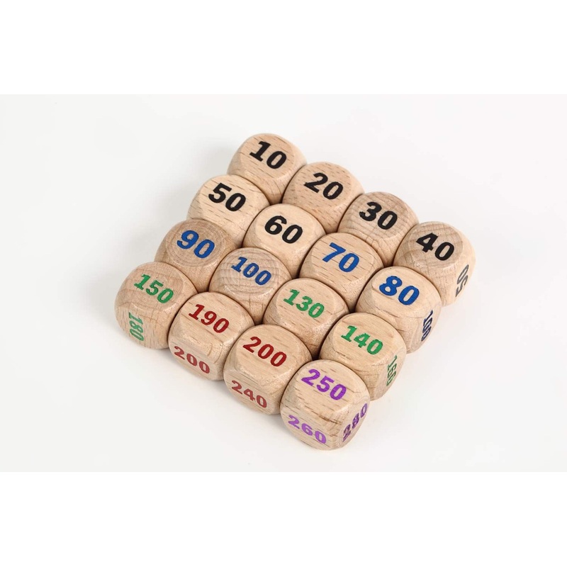 Toyger Damage Dice Compatible With Pokemon Card Game Substitution For Damage Counters Set Of 16 Wooden