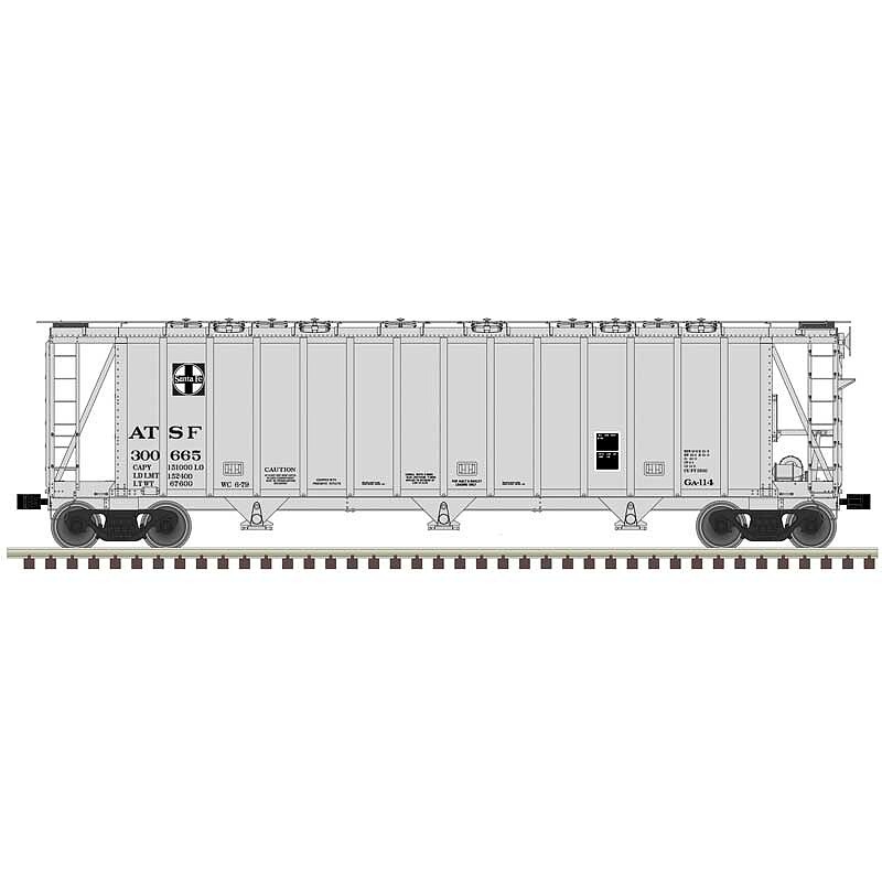 3500 Dry-Flo 3-Bay Covered Hopper ATSF #300694