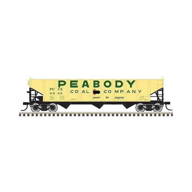 70 Ton 9 panel Hopper car Peabody #6902