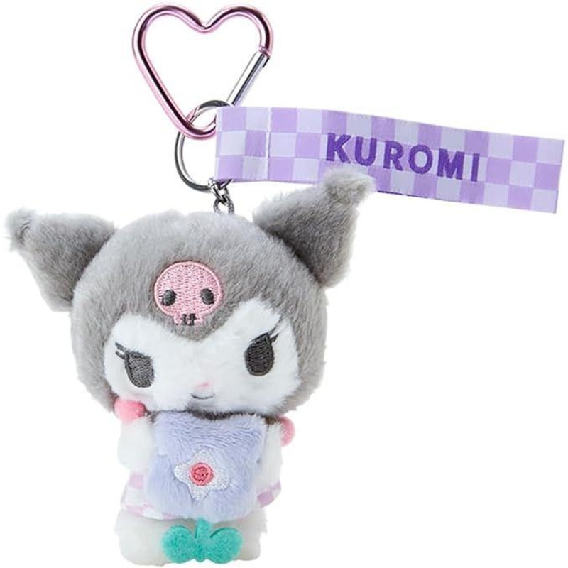 Sanrio Plush Mascot Holder Kuromi (Pastel Checkers)