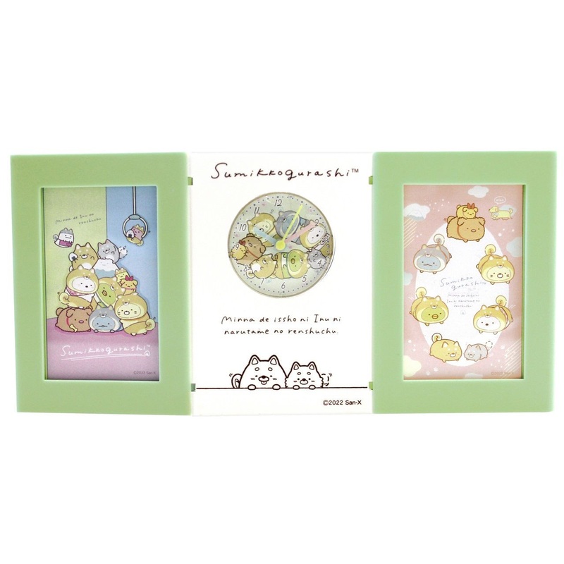 T’s Factory Sumikko Gurashi Pen Holder with 2 Photo Flames and Clock Play with Dogs