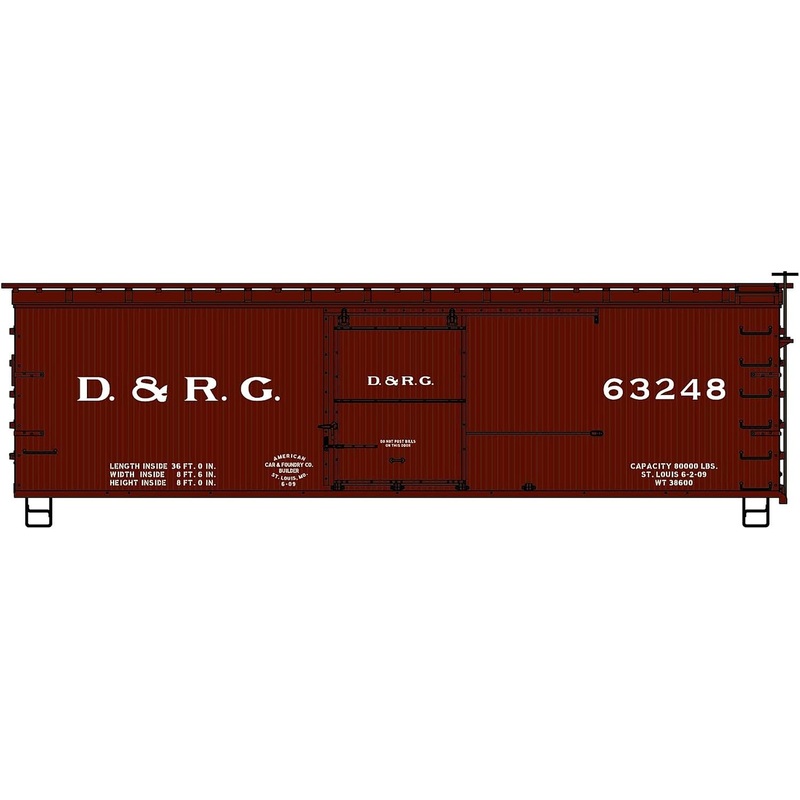 36′ Double Sheathed Wood Boxcar D&RGW #63248