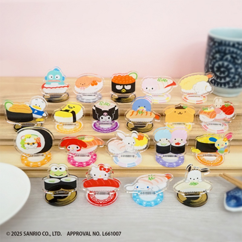 F-toys Welcome To Sanrio Acrylic Stand With Sushi 20pcs BOX