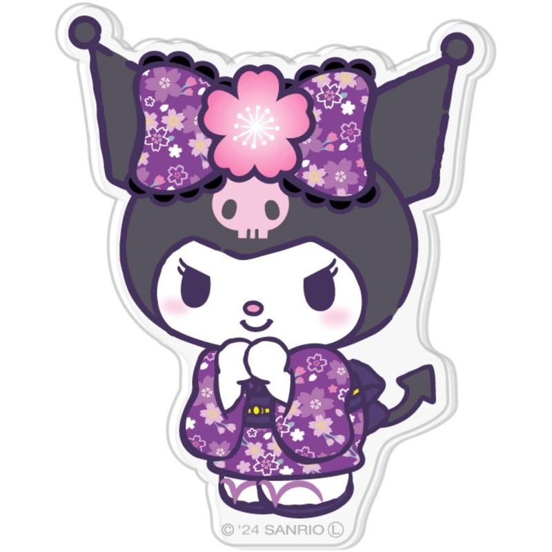 Nakajima Traditional Japanese Pattern Magnets Kuromi Sakura