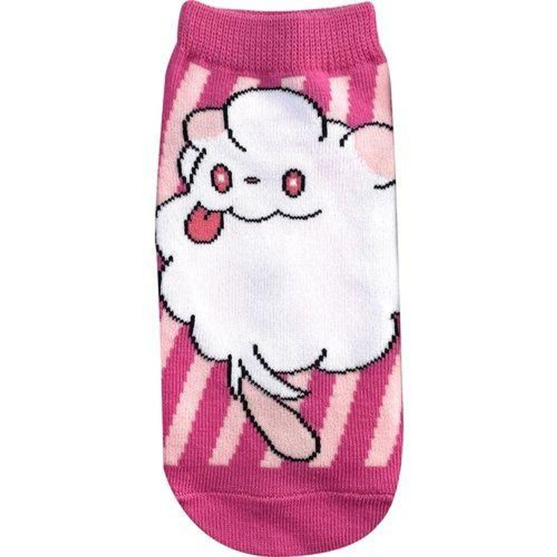 Pokemon Center Character Socks Swirlix Stripe Junior (15-21cm)
