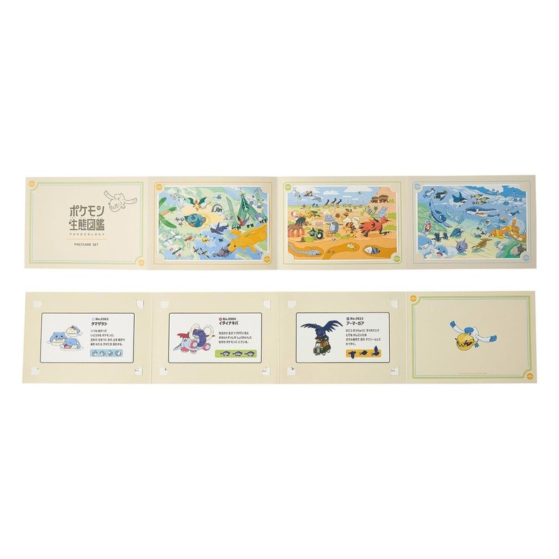 Pokemon Center Original Postcard Set Of 3 Pokemon Ecology Illustrated Book