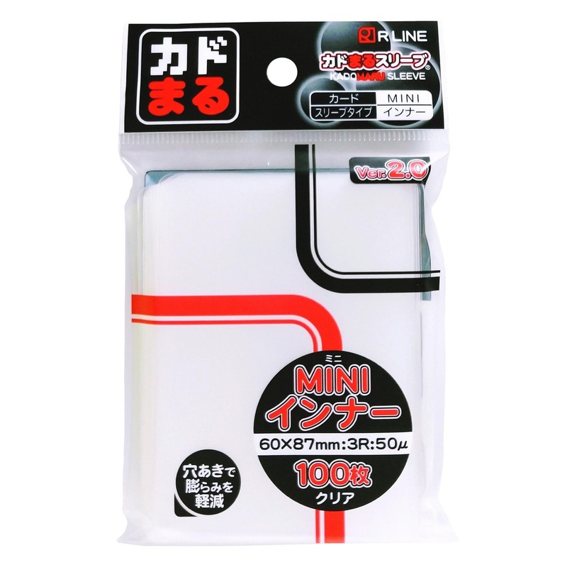 R Line Kadomaru Sleeve Mini Inner Clear 100 Pieces Ver.2