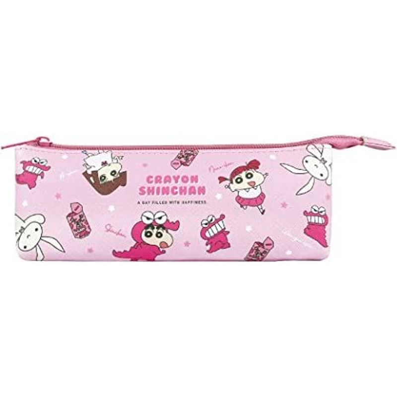 T’s Factory Slim Pink Boat-Shaped Pouch Pencil Case Crayon Shin-chan