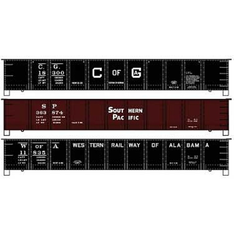 HO Wstrn RR of Ala 41’Gon 3 car set
