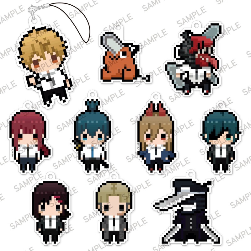 KADOKAWA Chainsaw Man Pixel Art Strap Collection 10pcs Complete Box